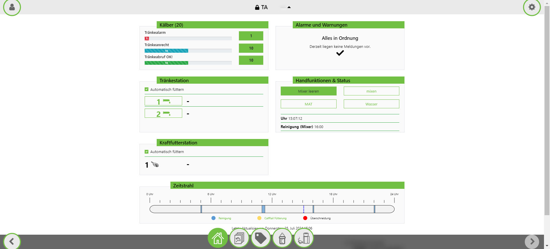 Das Dashboard von CalfCloud bietet eine übersichtliche Anzeige aller wichtigen Kälberdaten in Echtzeit. Sie haben die volle Kontrolle über Ihre Kälbermanagementsysteme und können schnell auf relevante Informationen zugreifen.